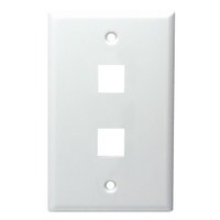 DataComm 20-3002-WH Keystone Wall Plate 2 Port White