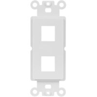DataComm 20-5152 Decor Wall Plate Insert for 2 Keystones White