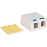 Datacomm 20-5322 2-Port Surface Mount Box for Keystone Modules White