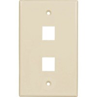 DataComm 20-3002-IV 2 Port Keystone Wall Plate Ivory