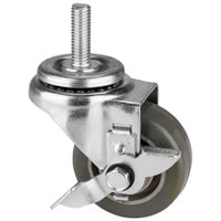 Parts Express 3&quot; Braked Swivel Caster Threaded Shaft 250 lb. Capacity