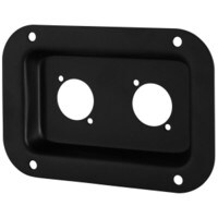 Penn-Elcom D0604K Dish Two Neutrik D Black 3-1/2&quot; x 5-1/8&quot;