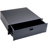 Middle Atlantic TD3 Latching Rack Drawer 3U Textured Black Powder Coat Faceplate Finish