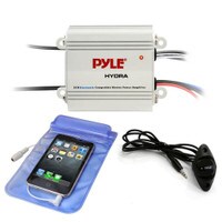 Pyle PLMRMB2CW 2 x 300W Marine Grade Amplifier Kit with Bluetooth