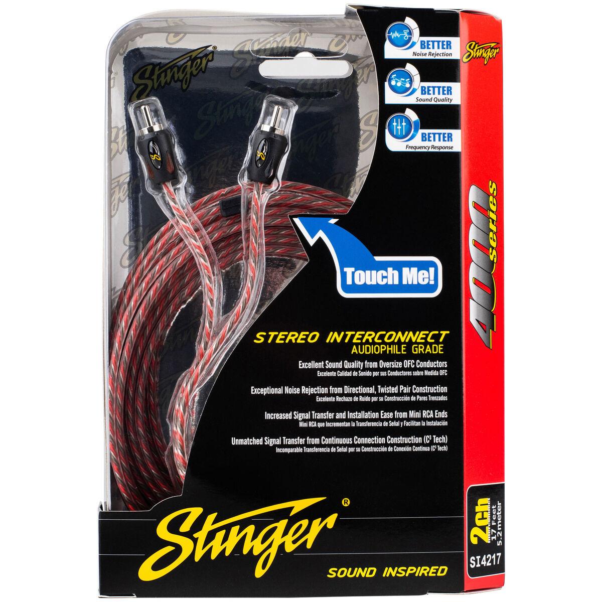 Stinger SI423 RCA Interconnect Audio Cable 2 Channels 3 ft 4000 Series Stereo 