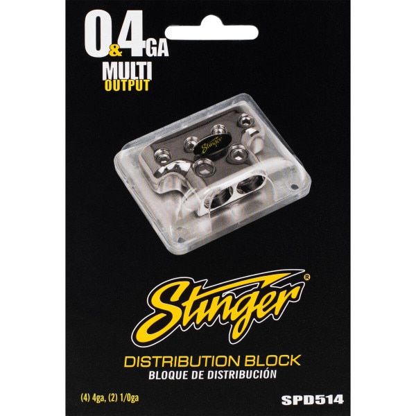 SPDP-1020 Platinum Series 1/0 Gauge Power Distribution Block – 1 Input, 2 Outputs, With Protective Cover