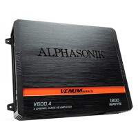 Alphasonik V600.4 VENUM Series 1,200 Watts 4 Channel Amplifier