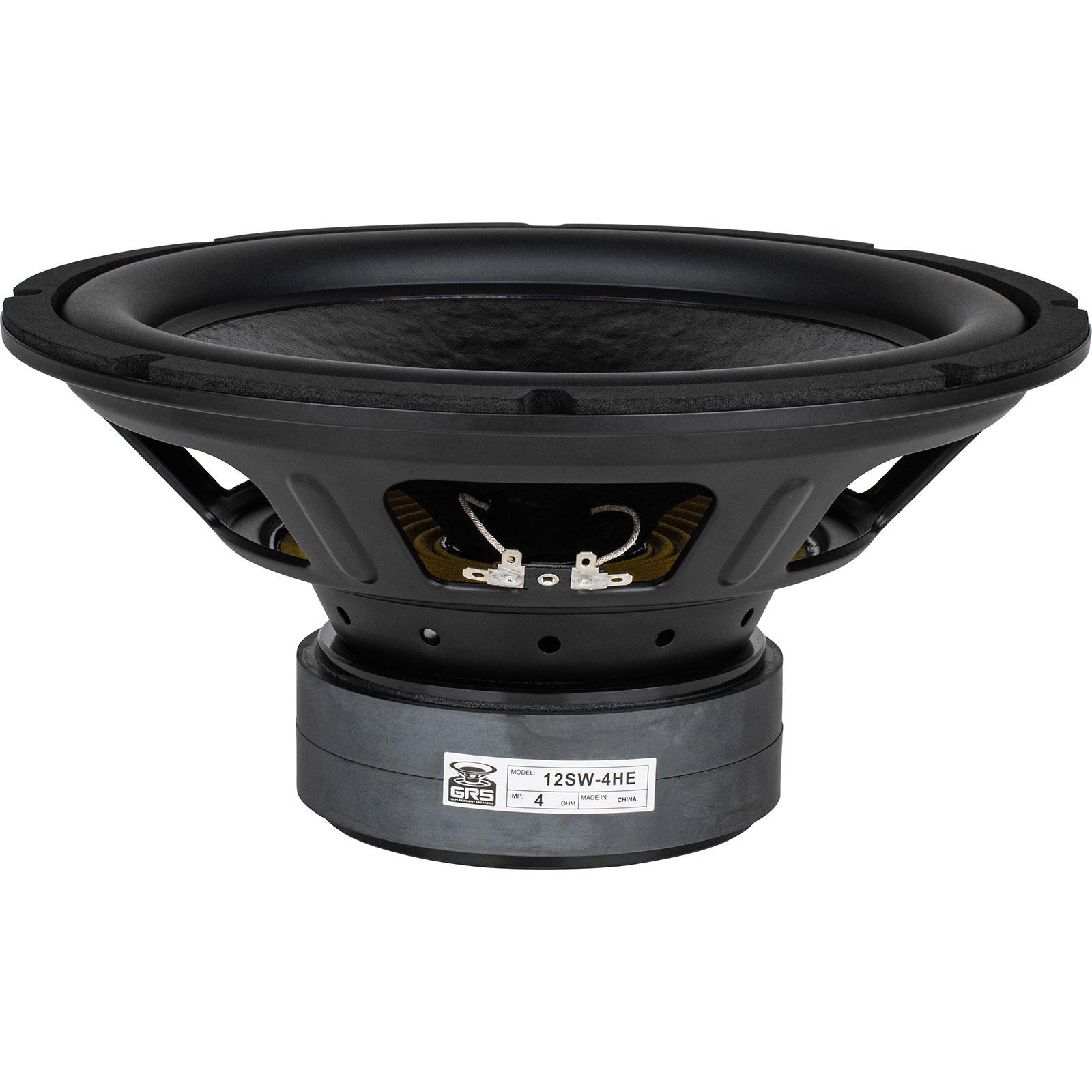 Image of GRS 12SW-4HE 12in Paper Cone Rubber Surround High Excursion Subwoofer 4 Ohm