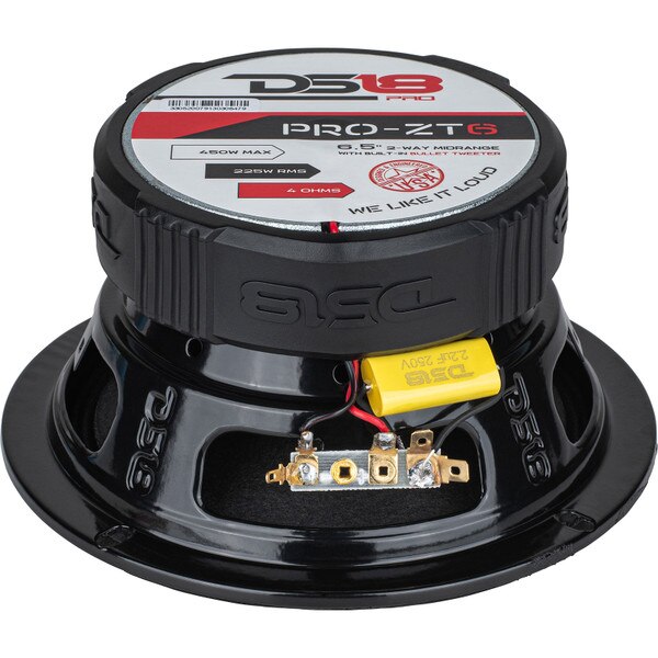 DS18 PRO-ZT6 - Altavoz De Rango Medio Resistente Al Agua De 6.5 Pulgadas Con Tweeter De Bala Integrado Y Parrilla De 450 Vatios 4 Ohmios, Parrilla De Malla Metálica Negra Incluida - Foto 5