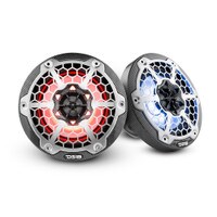 DS18 CF-65 6.5&quot; Hydro 2-Way Marine Speaker Pair Black Carbon Fiber with RGB LEDs