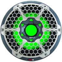 DS18 CF-10SUB 10&quot; Hydro Marine Subwoofer Black Carbon Fiber with RGB LEDs 4 Ohm