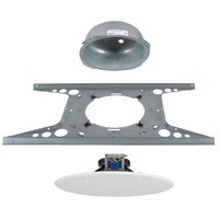 8&quot; 70V Ceiling Speaker / White Grill / Tile Bridge &amp; Backbox Bundle