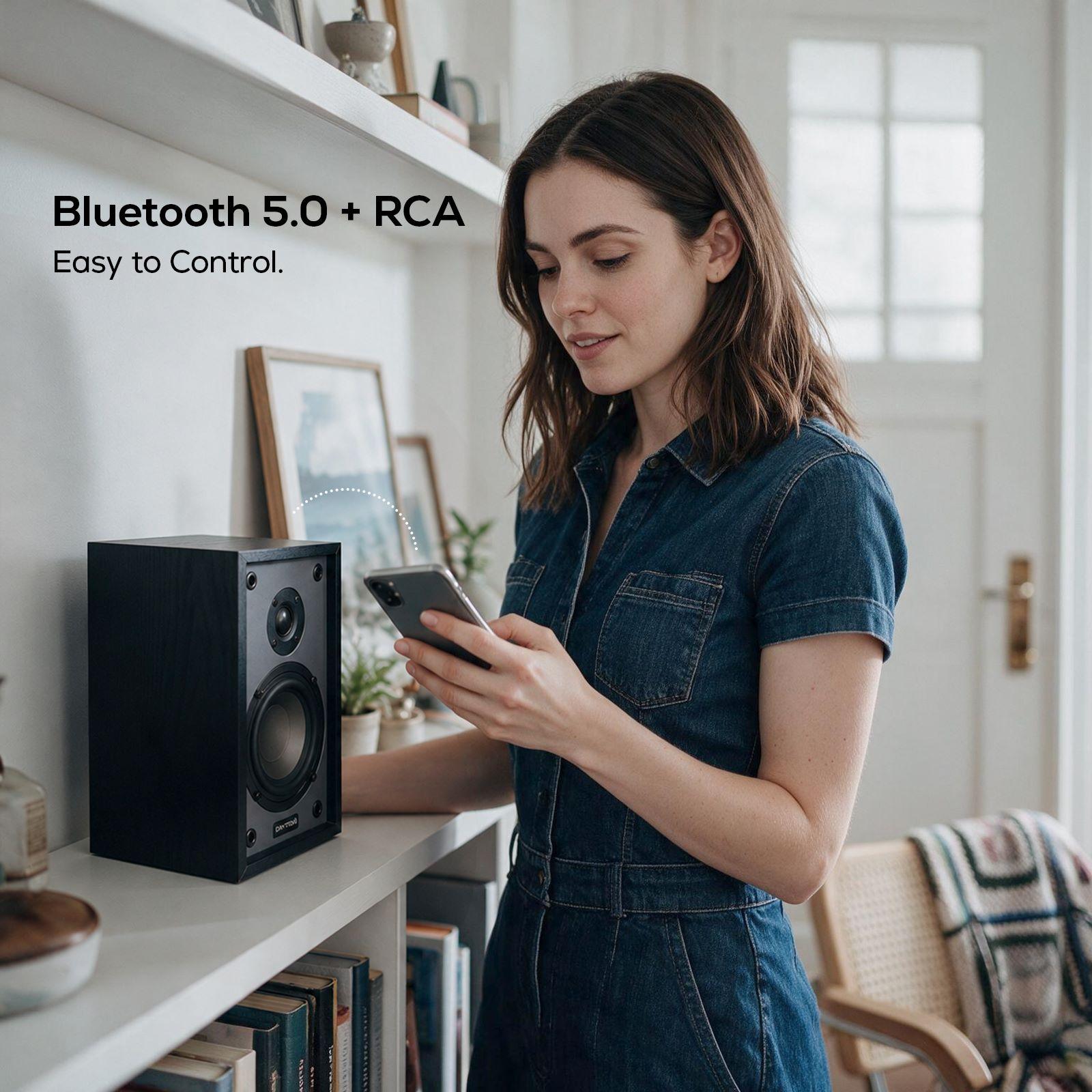 Dayton Audio - Classic B65A Powered Bluetooth Bookshelf Speaker 