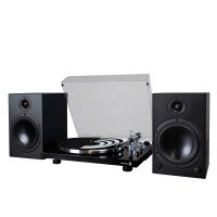 Dayton Audio M6 Powered Monitor and Turntable Bundle Black