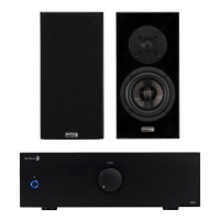Dayton Audio Gloss Black OPAL1 and 2 x 200 Watt A400 Stereo Amplifier Bundle