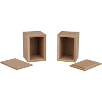 Knock-Down MDF 0.04 ft³ Micro Bookshelf Cabinet