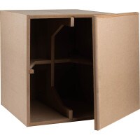 Knock-Down MDF 4 ft³ Subwoofer Cabinet with Blank Baffle