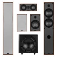 Dayton Audio Classic Collection Wood 5.1 Channel Home Theater Bundle with 12&quot; Powered Subwoofer