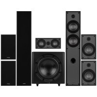 Dayton Audio Classic Collection Black 7.1 Channel Home Theater Bundle with 12&quot; Powered Subwoofer