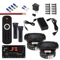 80 Watt Powered Bluetooth Speaker Kit with 4&quot; Full-Range Drivers