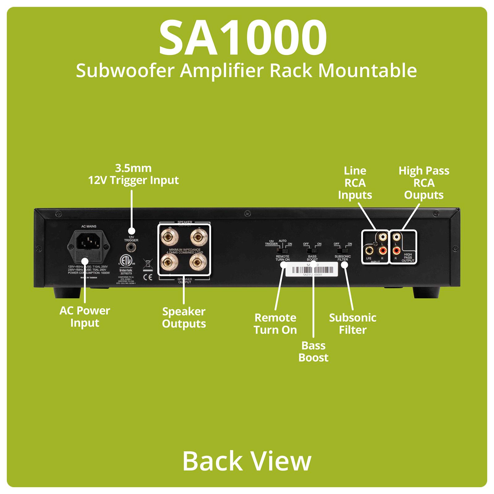 Dayton Audio SA1000 Subwoofer Amplifier 