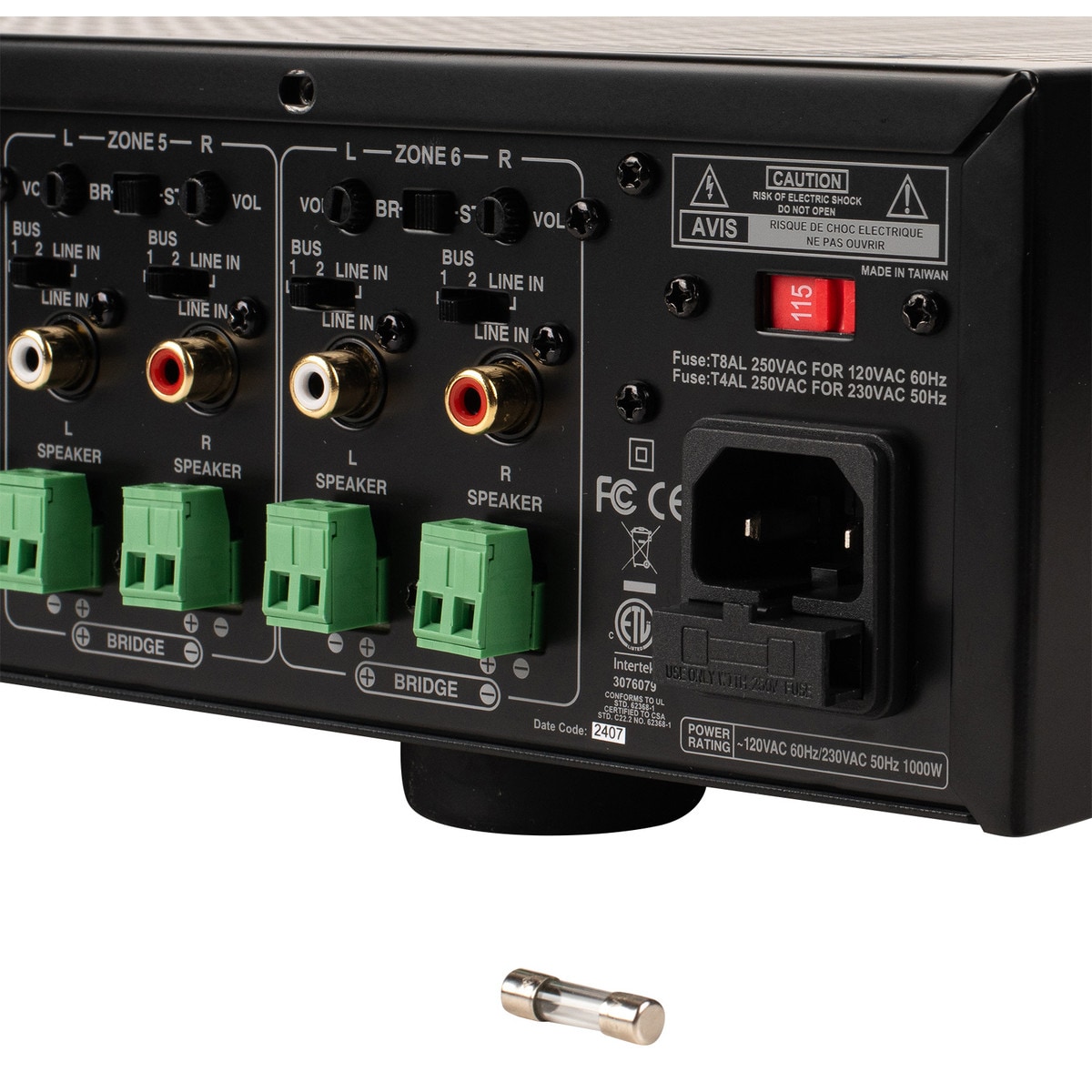 Dayton Audio Ma1240a Multi Zone 12 Channel Amplifier