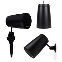 Dayton Audio 4&quot; Compact Pendant/Landscape Speaker 70V/100V/8 Ohm Black WP40XTB