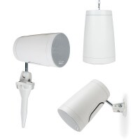 Dayton Audio 4&quot; Compact Pendant/Landscape Speaker 70V/100V/8 Ohm White WP40XTW