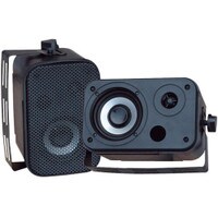 Pyle PDWR30B 3.5&quot; Indoor/Outdoor Waterproof Speaker Pair Black