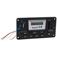 12 VDC Bluetooth 4.0 FM Radio MP3 WAV FLAC Audio Preamp Board with Function Cables and Remote