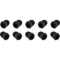 Outdoor IP68 Waterproof PG13.5 Plastic Cable Glands/Connectors for OD Cables 6-12mm Black 10-Pack