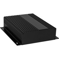 Aluminum Enclosure 5.79&quot; x 6.3&quot; x 1.64&quot; (147 x 160 x 42mm) with Mounting Flanges - Black