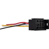 12 VDC Interlocking 5-Pin Relay Socket with 12 AWG Power Wires for 80A Bosch Type Relays