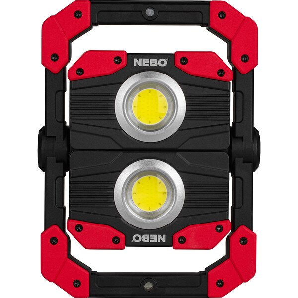 Husky 2000 Lumens Rechargeable Utility Light - Dual Panel Focusing LED Work Light With 4000mAh Battery, Spot & Flood Modes