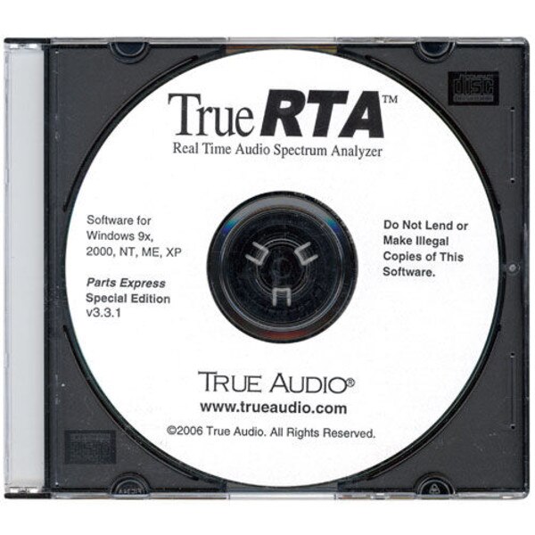 True Audio TrueRTA Audio Spectrum Analyzer Software