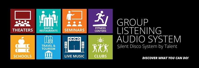 Group Listening Audio System - Silent Disco System by Talent. Discover what you can do!