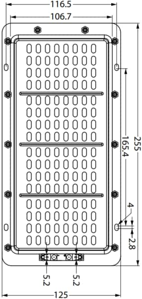 Dimensional Drawing of GRS PT5010-8