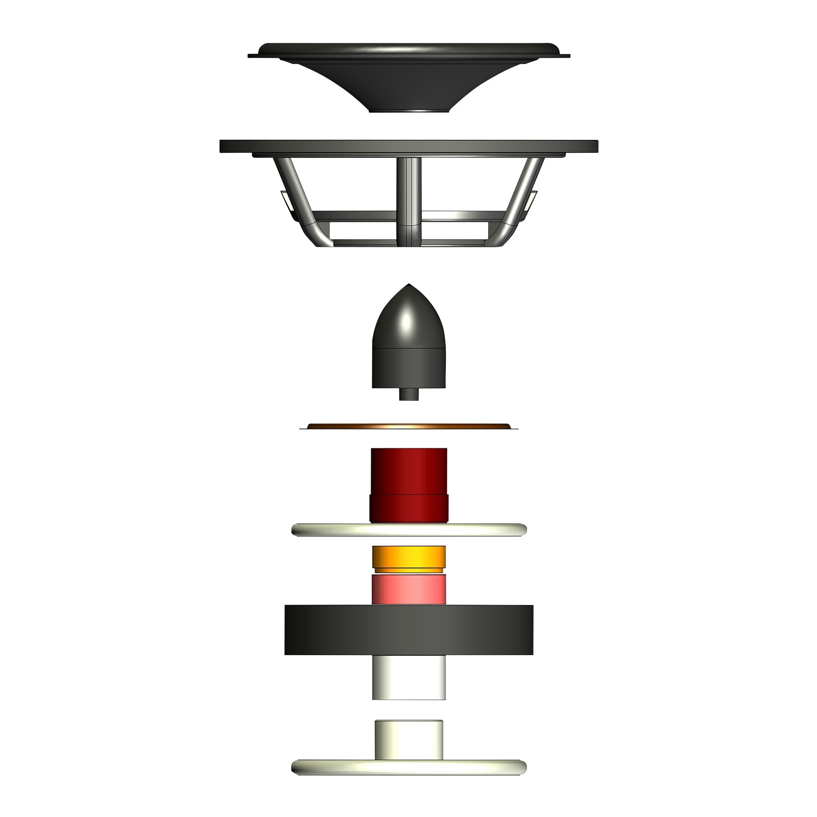 Exploded rendering of the M150-4