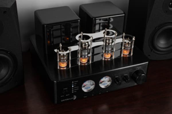 HTA100BT with speakers in use at home