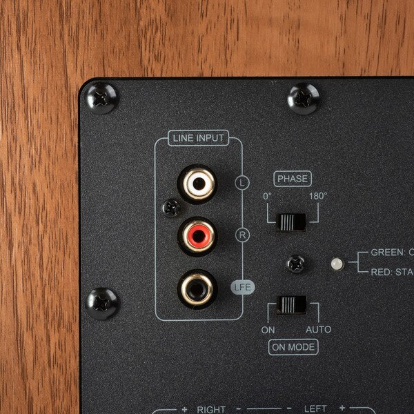 Close up of line input connections