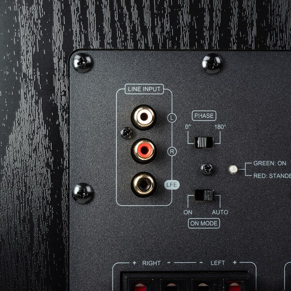 Close up of line input connections