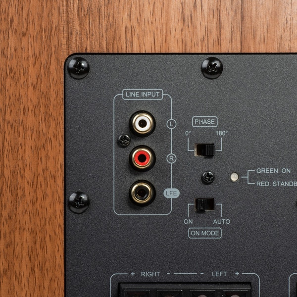 Close up of line input connections