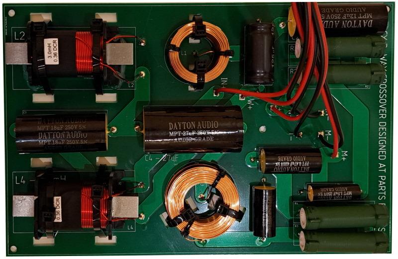 Parts Express Orion speaker kit fully assembled crossover