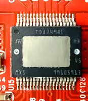 Detailed view of amplifier chip