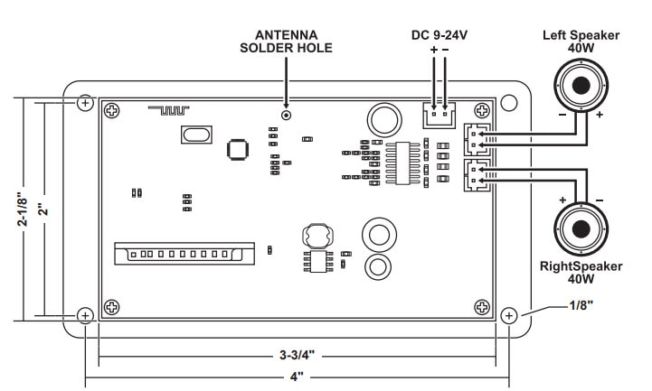 Rear dimensions