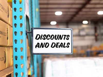 Discounts and deals.