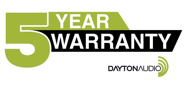 Dayton Audio 5-year warranty